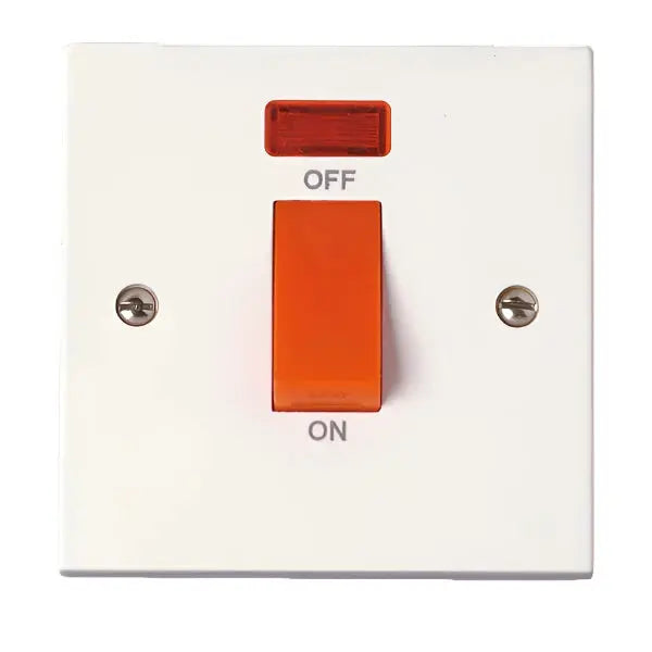45A 1G COOKER SWITCH WITH NEON.
