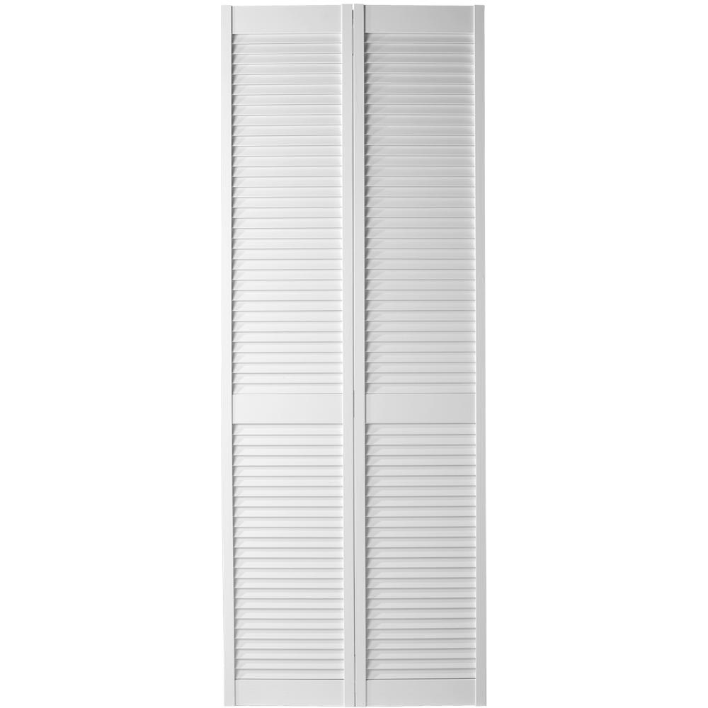 Bifold Pine Door White Louvre 30x80 - GRAHAMS HARDWARE