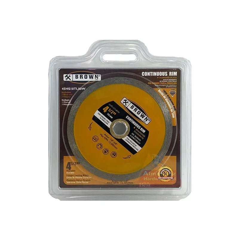 DIAMOND BLADE 4.5"CONTINUOUS RIM BROWN - GRAHAMS HARDWARE
