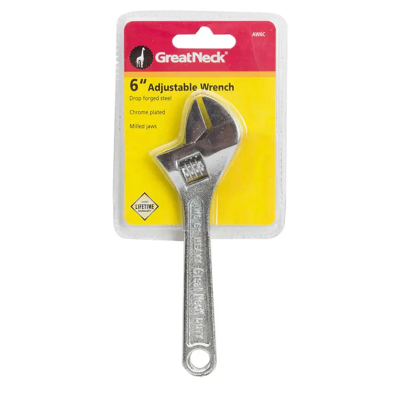 ADJUSTABLE WRENCH 6" GREAT NECK.