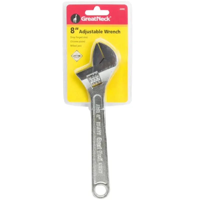 ADJUSTABLE WRENCH 8" GREAT NECK.
