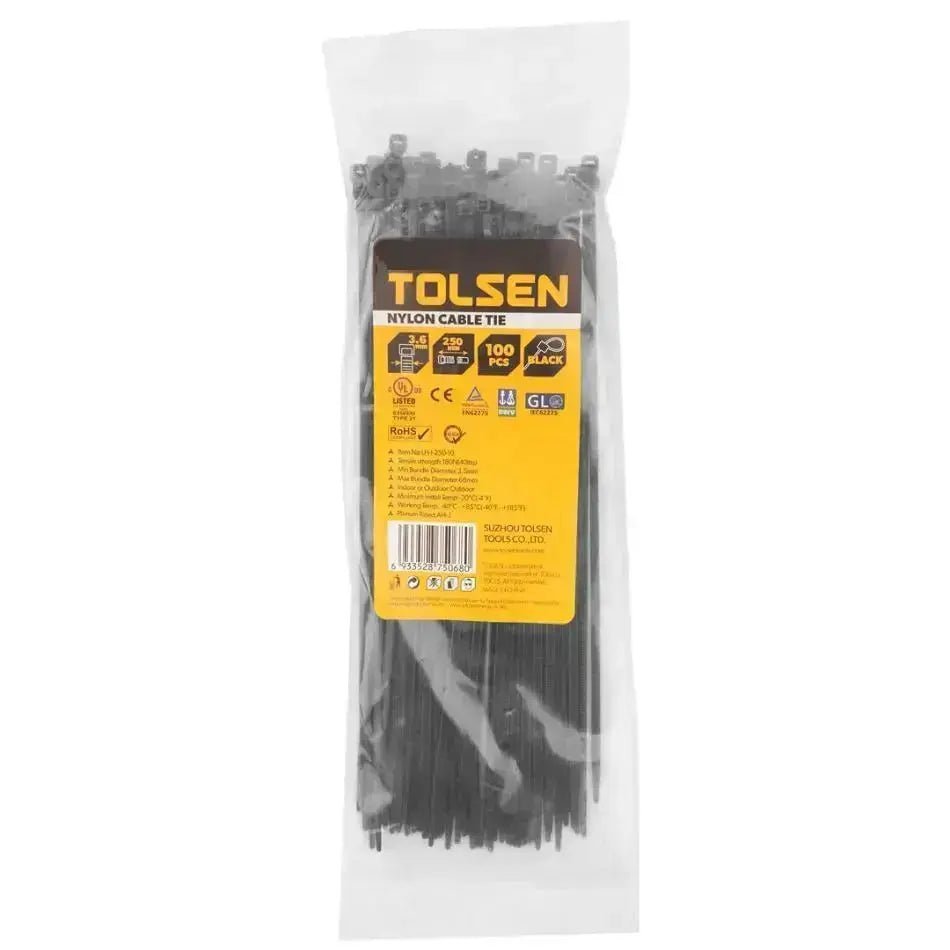 PLASTIC TIE STRAP 10" 25CM BLACK - GRAHAMS HARDWARE