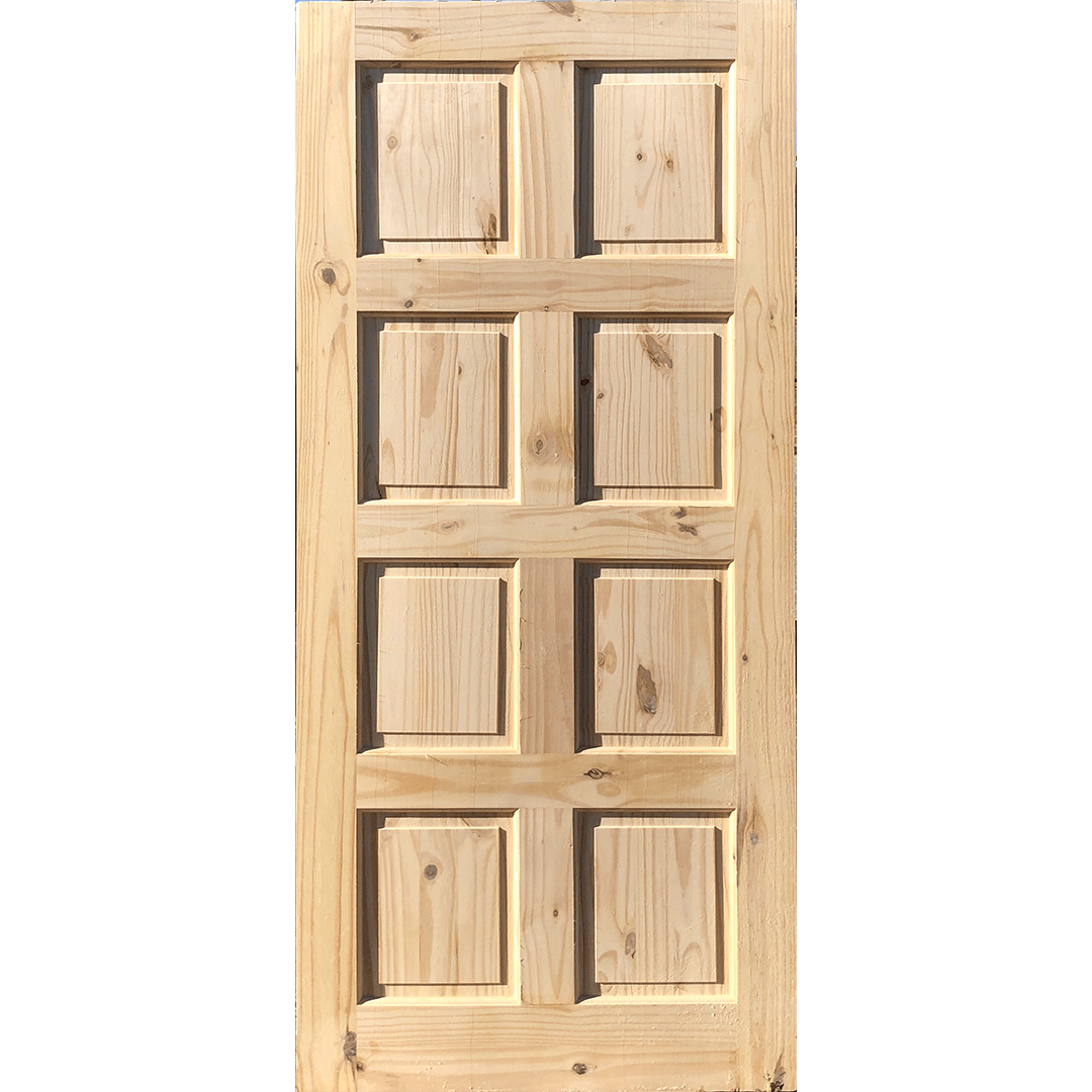 Pine Door 8 Panel 36x80 - GRAHAMS HARDWARE