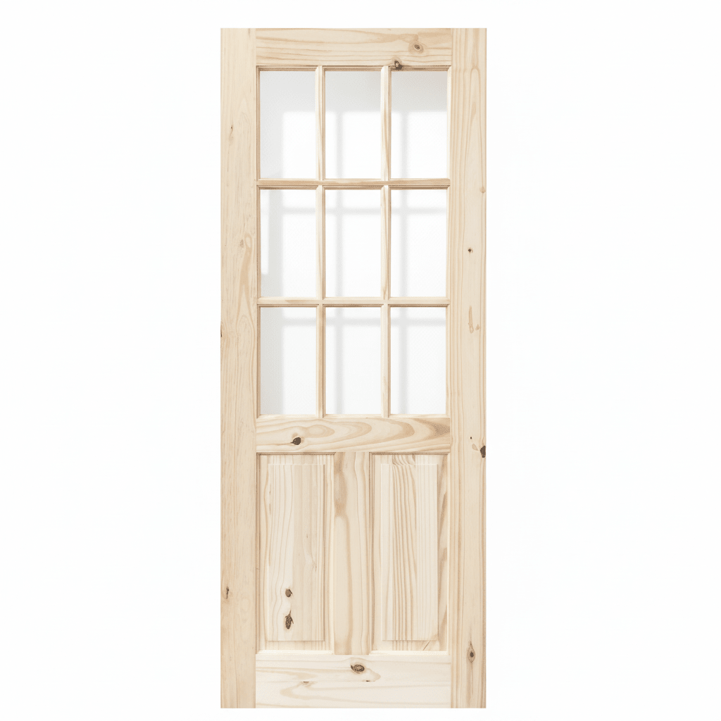 Pine Door Half French 30x80 - GRAHAMS HARDWARE