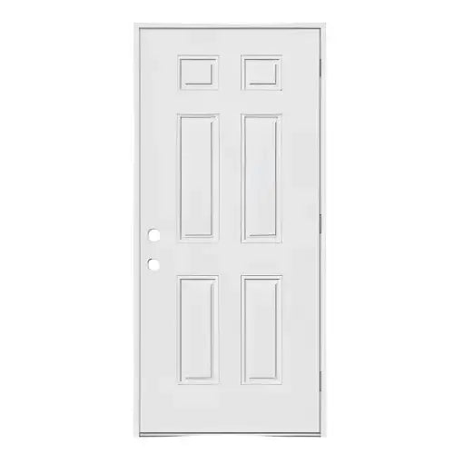 Steel Door White 6 Panel 30x80 - GRAHAMS HARDWARE