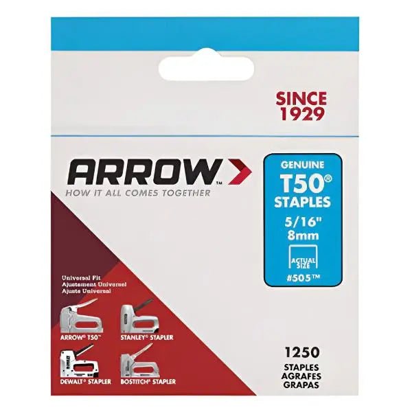 T-50 STAPLES 5/16" STEEL ARROW - GRAHAMS HARDWARE