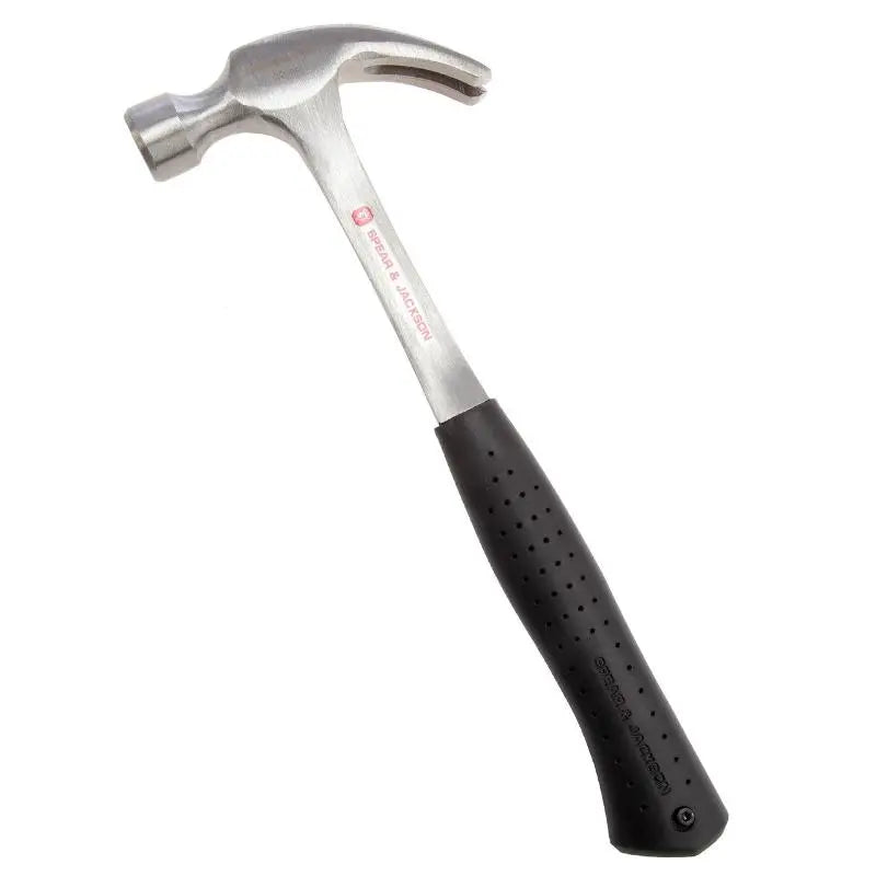 SPEAR & JACKSON 20oz STEEL HANDLE CLAW HAMMER.