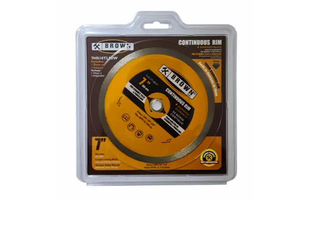 DIAMOND BLADE CONTINUOUS RIM 7" BROWN.