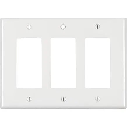 DECORA SWITCH COVER 3-GANG WHITE.