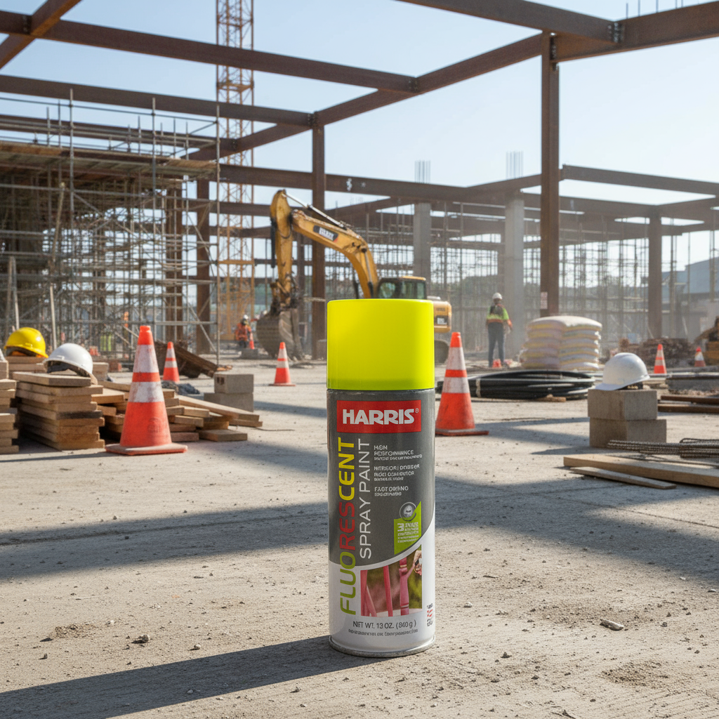 SPRAY PAINT HARRIS FLUORESCENT YELLOW.