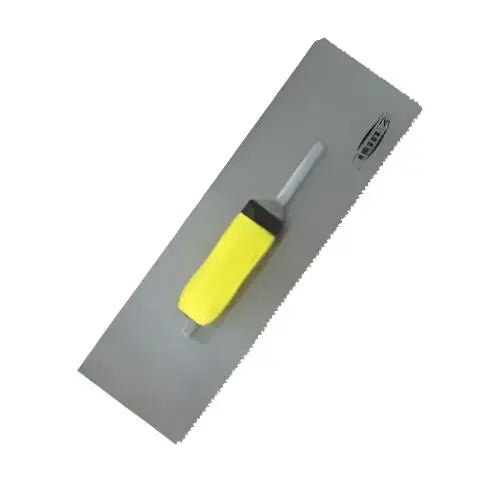 SQUARE NOTCH TROWEL 11"X 5"-1/2"X1/2" BROWN.