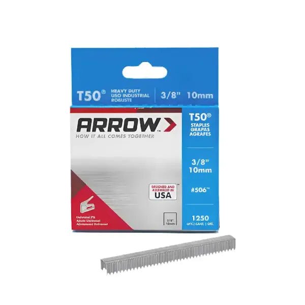 T - 50 STAPLES 3/8" STEEL ARROW - GRAHAMS HARDWARE