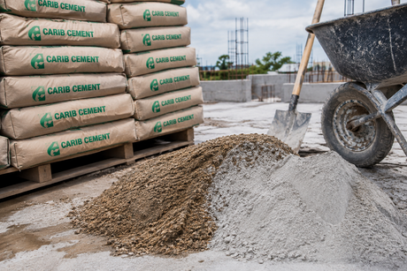 How to Mix Cement for Concrete With the Perfect Ratio use Carib cement on a comercial scale
carib cement has green writing