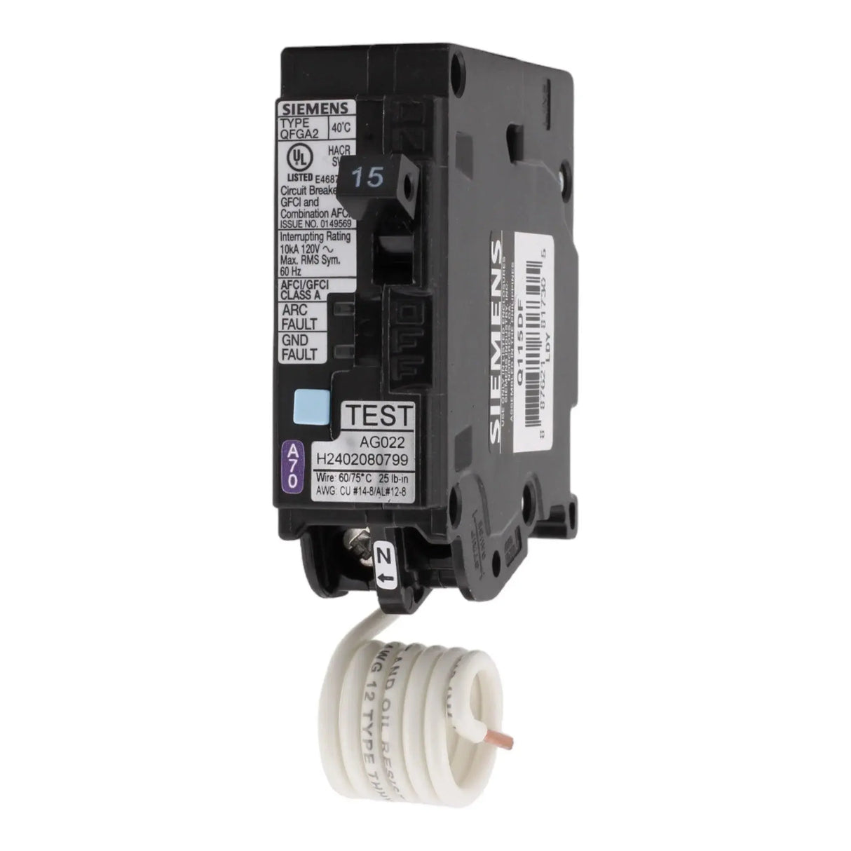 BREAKER 15A  S/POLE G.F.C.I