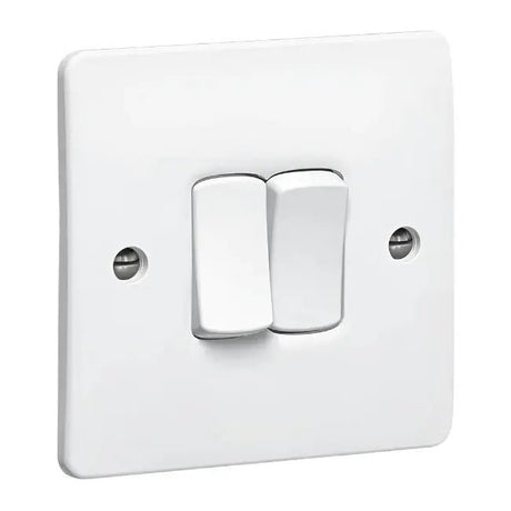 2 GANG 1 WAY PLATE SWITCH - GRAHAMS HARDWARE
