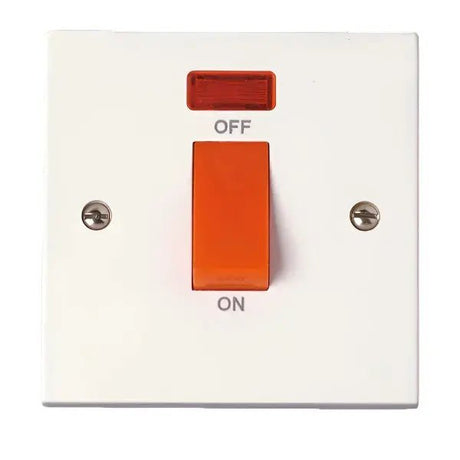 45A 1G COOKER SWITCH WITH NEON - GRAHAMS HARDWARE