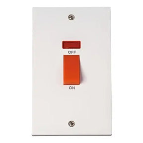 45A COOKER SWITCH W/ NEON 3X6 - GRAHAMS HARDWARE