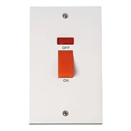 45A COOKER SWITCH W/ NEON 3X6 - GRAHAMS HARDWARE