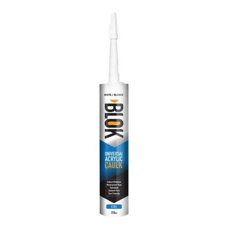BLOK UNIVERSAL ACRYLIC CAULK WHITE - GRAHAMS HARDWARE