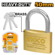 BRASS PADLOCK INGCO 50MM - GRAHAMS HARDWARE