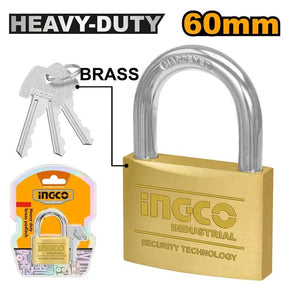 BRASS PADLOCK INGCO 60MM - GRAHAMS HARDWARE