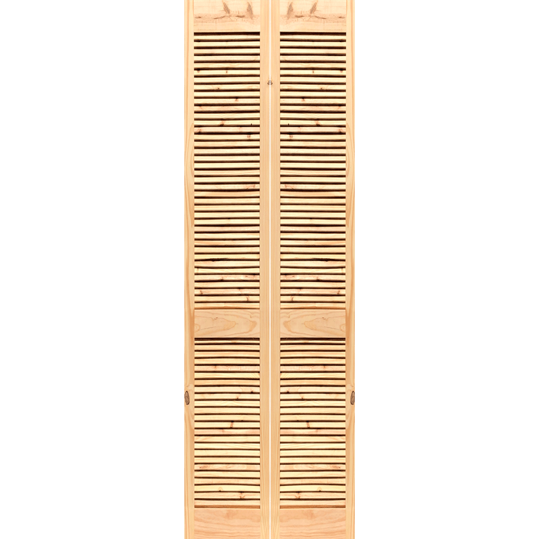 Bifold Pine Door Natural Louvre 30x80 - GRAHAMS HARDWARE