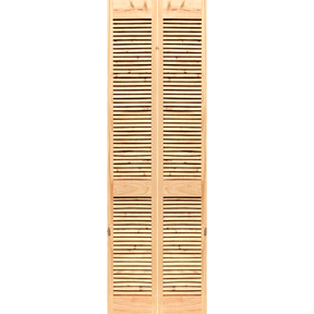 Bifold Pine Door Natural Louvre 30x80 - GRAHAMS HARDWARE