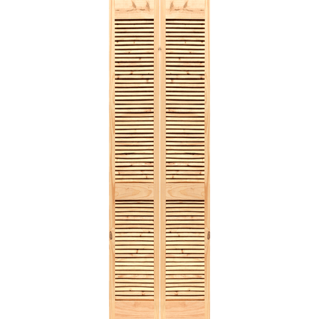 Bifold Pine Door Natural Louvre 36x80 - GRAHAMS HARDWARE