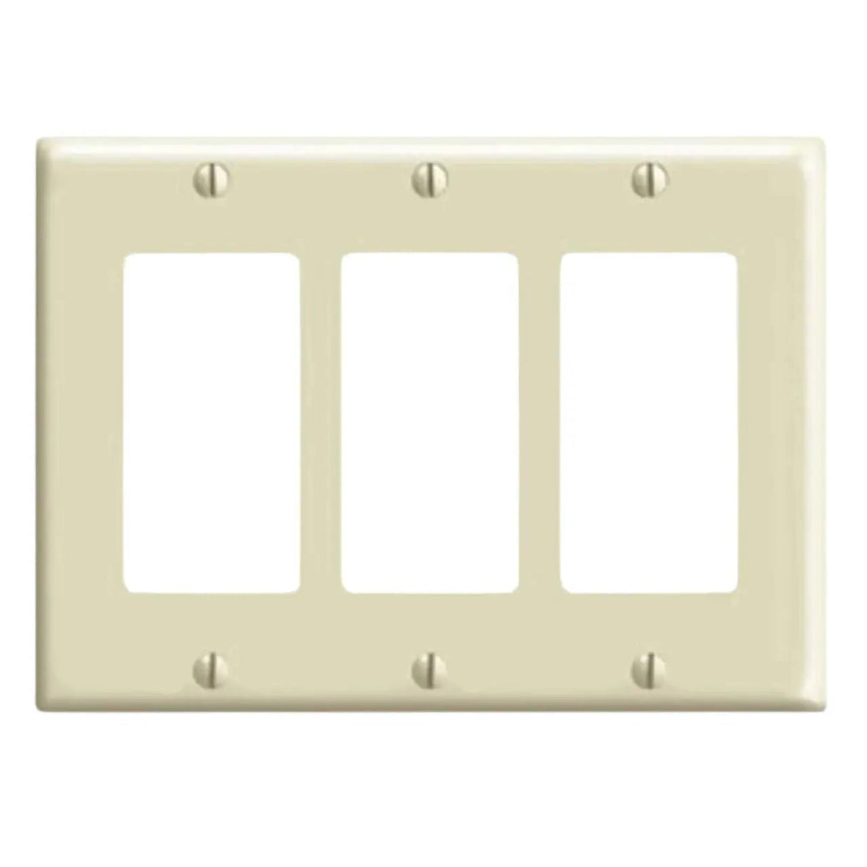 DECORA SWITCH COVER 3-GANG IVORY - GRAHAMS HARDWARE
