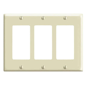 DECORA SWITCH COVER 3-GANG IVORY - GRAHAMS HARDWARE
