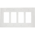 DECORA  SWITCH COVER 4-GANG WHITE - GRAHAMS HARDWARE