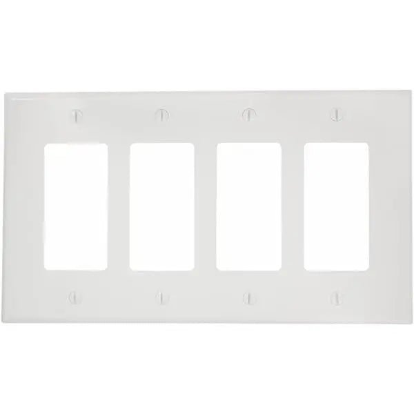 DECORA  SWITCH COVER 4-GANG WHITE - GRAHAMS HARDWARE