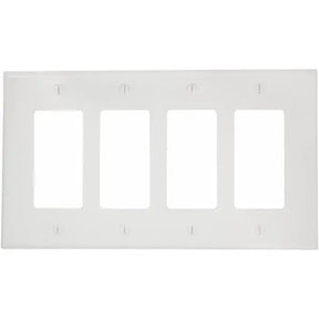 DECORA  SWITCH COVER 4-GANG WHITE - GRAHAMS HARDWARE