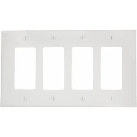 DECORA  SWITCH COVER 4-GANG WHITE - GRAHAMS HARDWARE