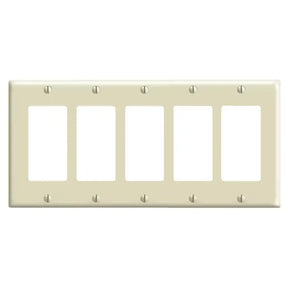 DECORA  SWITCH COVER 5-GANG WHITE IVORY - GRAHAMS HARDWARE