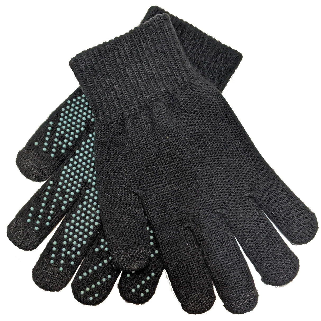 GLOVES BLACK & WHITE/BLUE - GRAHAMS HARDWARE