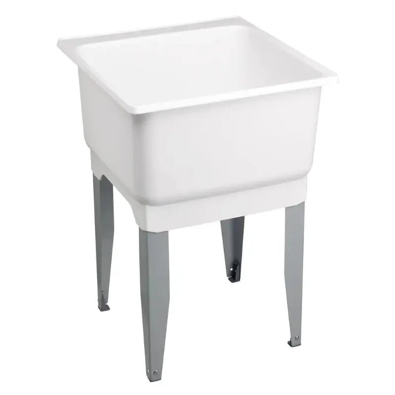 Heavy Duty Plastic Laundry Tub White - Single - GRAHAMS HARDWARE