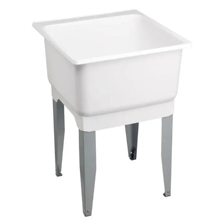 Heavy Duty Plastic Laundry Tub White - Single - GRAHAMS HARDWARE