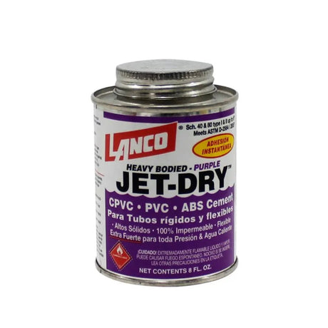 LANCO JET DRY PVC CEMENT 8oz - GRAHAMS HARDWARE
