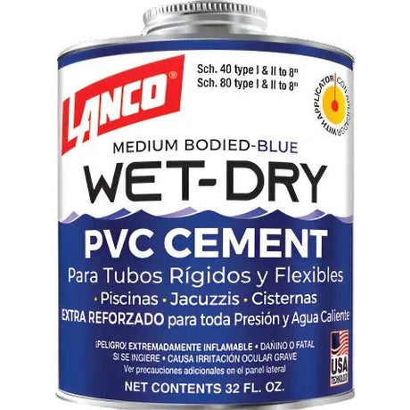 LANCO WET DRY PVC CEMENT 32oz - GRAHAMS HARDWARE