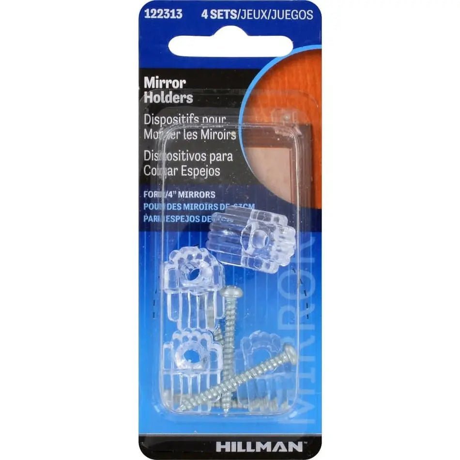 MIRROR HOLDER KIT 4 SETS - GRAHAMS HARDWARE