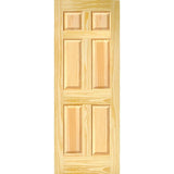 Pine Door 6 Panel 36x80 - GRAHAMS HARDWARE