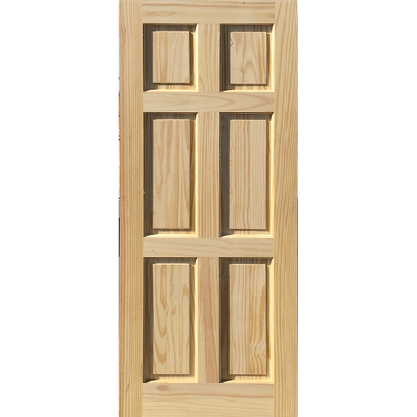 Pine Door 6 Panel 36x80 - GRAHAMS HARDWARE