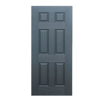 Steel Door Black 6 Panel 36x80 - GRAHAMS HARDWARE