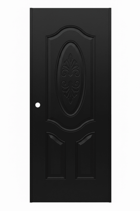 Steel Door Black Oval Panel 32x80 - GRAHAMS HARDWARE