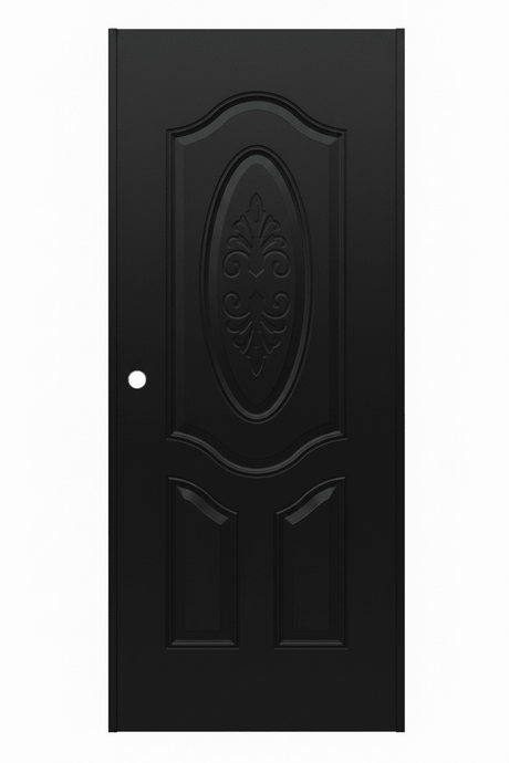 Steel Door Black Oval Panel 32x80 - GRAHAMS HARDWARE