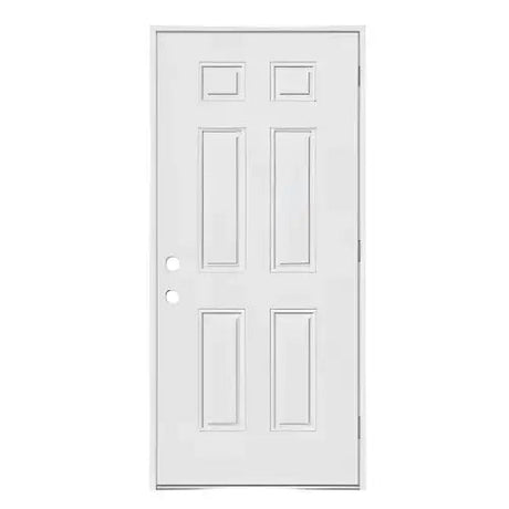 Steel Door White 6 Panel 32x80 - GRAHAMS HARDWARE