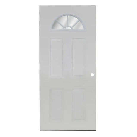 Steel Door White Cathedral Clear Glass 32x80 - GRAHAMS HARDWARE