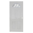 Steel Door White Cathedral Clear Glass 36" x 80" - GRAHAMS HARDWARE