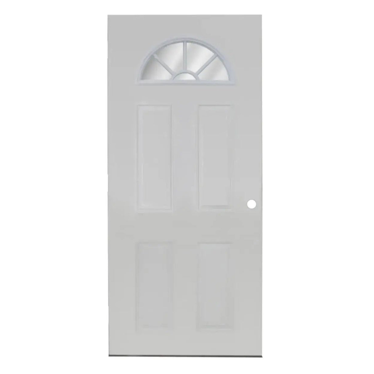 Steel Door White Cathedral Clear Glass 36" x 80" - GRAHAMS HARDWARE